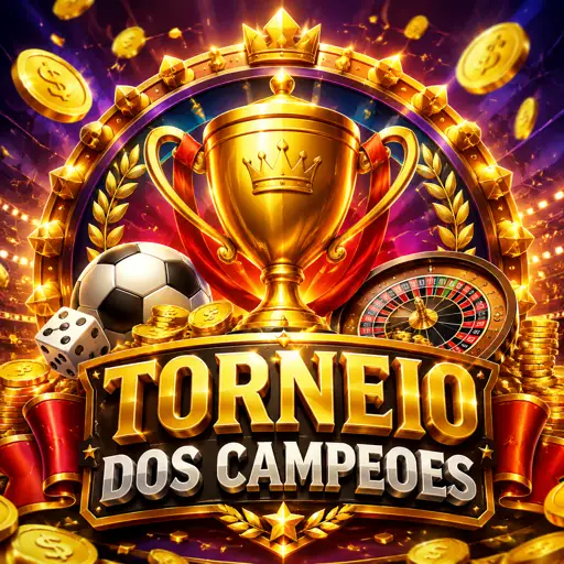 Banner promocional de torneios com copa dourada e odds destacadas